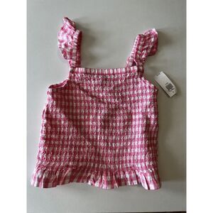 OLD NAVY Girls Kids Size 6 - 7 S Small‎ Shirt Top Blouse NEW Gingham Plaid